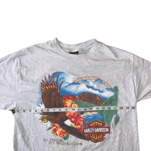 Vintage Harley Davidson Shirt / Eagle Hawaii Tee Shirt Large L Y2K - Picture 6 of 15